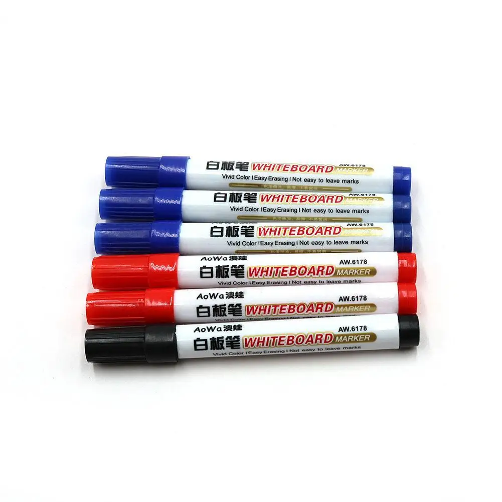 1PC Big Capacity Erasable Whiteboard Marker Pen Red blue black Erase Markers pen Office School Stationery Supplies |