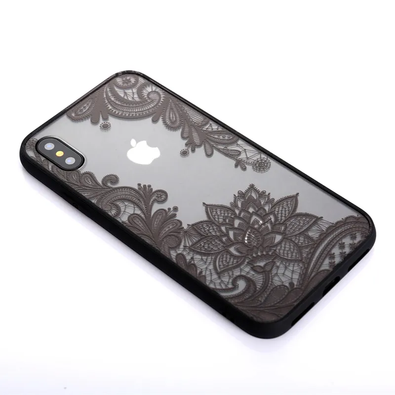 Чехол с кружевными цветами для iphone XS MAX XR X 10 6 6S 7 8 Plus милый мягкий ТПУ + задняя