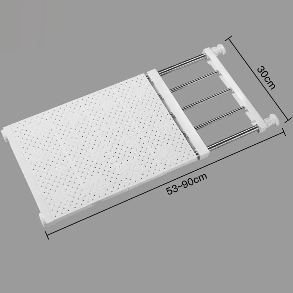 

1 Set Shelf Divider and Separators Nail-free Retractable Storage Rack for Closet