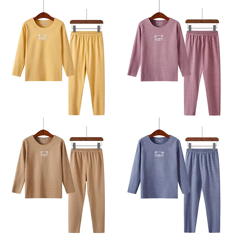 

Kids Boys Girls Sleepwear baby Kids cotton sets Children Seamless Thermal Underwear Homewear Pajamas Boy Pyjamas Home Clothes
