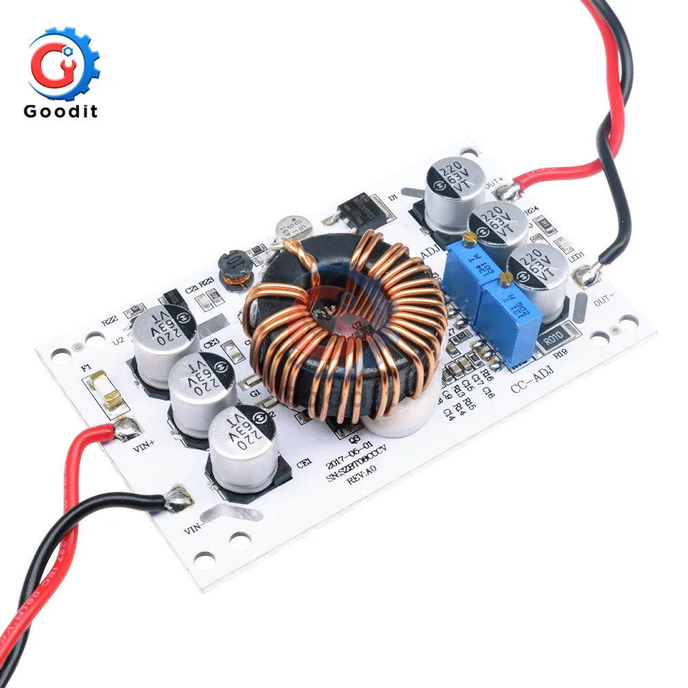 600W алюминиевая пластина DC усилитель преобразователь регулируемый 10A постоянного