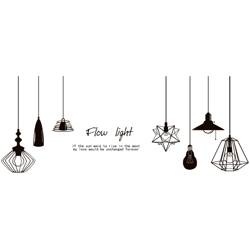 

Creative Flamingo Leaves Wall Stickers DIY Chandelier Wall Decals for Home Kids Bedrooms Living Room Decoration