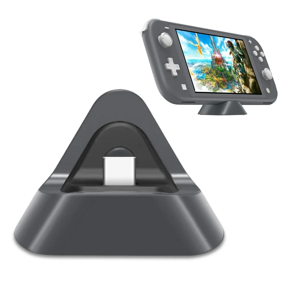 Мини Портативная зарядная док-станция для nintendo Switch Lite с портом usb type C, сменная зарядная док-станция для Nint