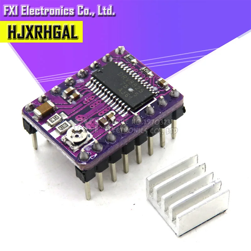 3D-принтеры Запчасти шаг ручки DRV8825 Драйвер шагового двигателя постоянного тока с радиатором Перевозчик Reprap 4-слойные PCB пандусы заменить A4988 драйвер