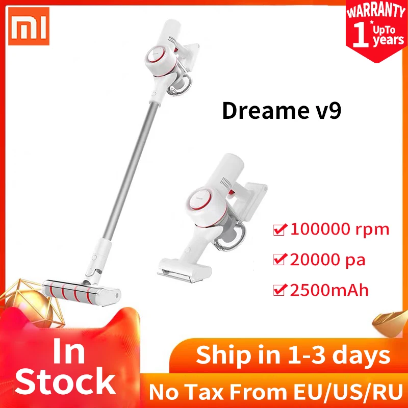 Xiaomi Dreame V9 пылесос ручной беспроводной 400 Вт 20000 Па от xiaomi youpin для домашнего