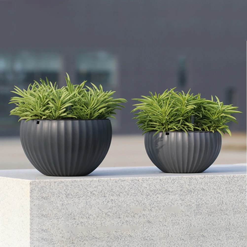 Automatic Water Suction Hanging Plant Pot Round Flower Pots Decorative Thickened Basket Home Garden | Дом и сад
