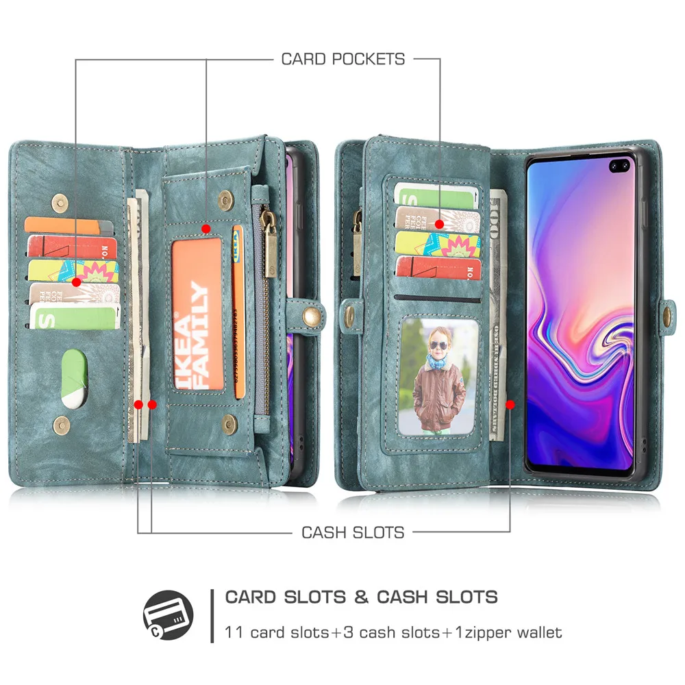 CaseMe бумажник чехол для Samsung S8 S9 S10 S20 Plus S7 Магнитный кожаный Galaxy Note 20 Ultra 10 9 8 A21S A51 A71