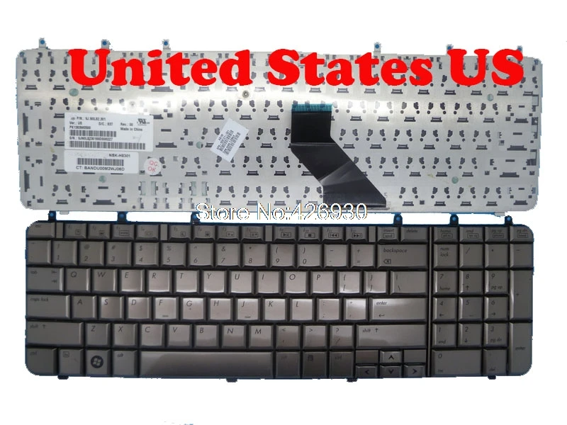 

Laptop Keyboard For HP DV7-1000 brown Silver US/CA/TR/GR 483275-001 V080602DK1 EF V080502CK1 GR MP-07F13US6698