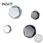 Женские серьги-гвоздики из серебра 925 пробы с геометрическим рисунком