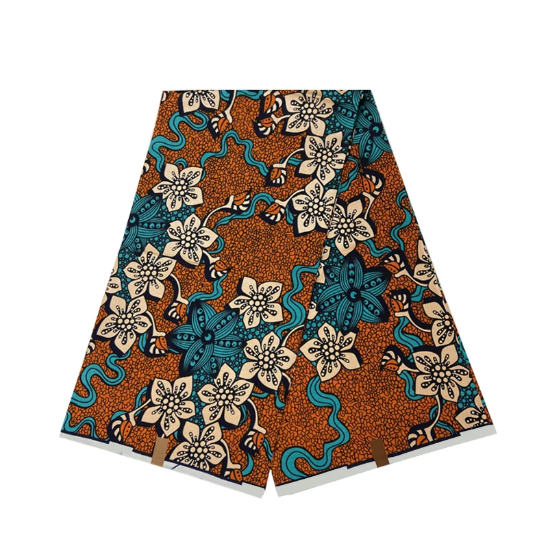 

100%High Quality Nigerian African Wax Prints Fabric Veritable Cotton Ankara Style Wedding Dress For Sewing By The Yards S-P 3-27
