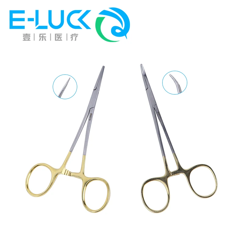 

1Pcs 12cm Surgical Instruments Stainless Steel Straight/Curved Hemostatic Forceps Dental Hemostat Tools