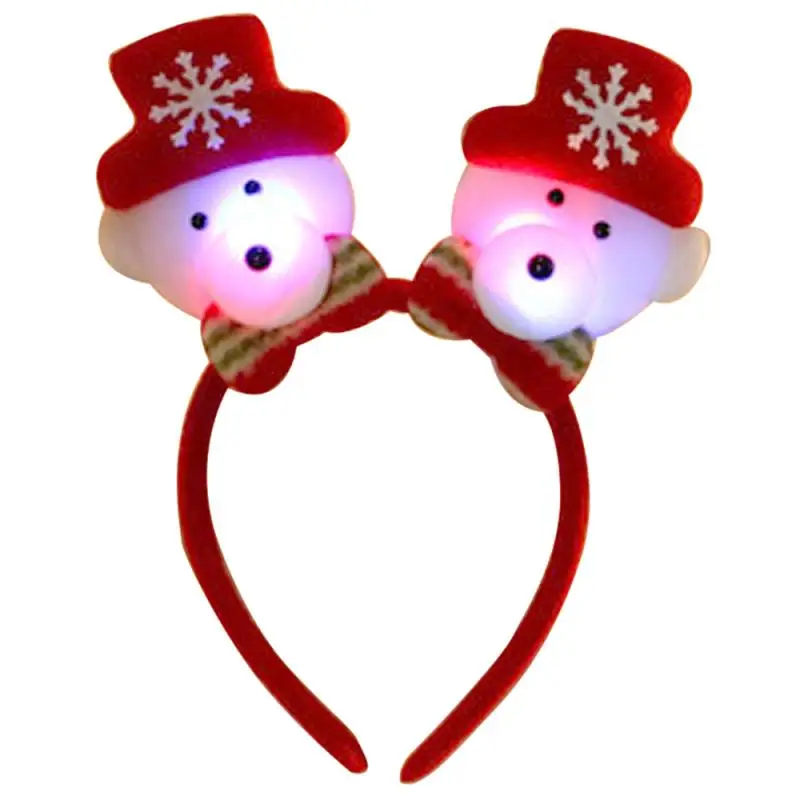 1 шт. милый снеговик лось Санта Клаус Рождественская блестящая тиара аксессуары