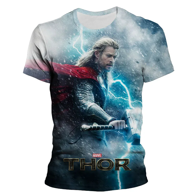 Мужская футболка с принтом Мстителей Тор модная Новая Летняя мужская коротким