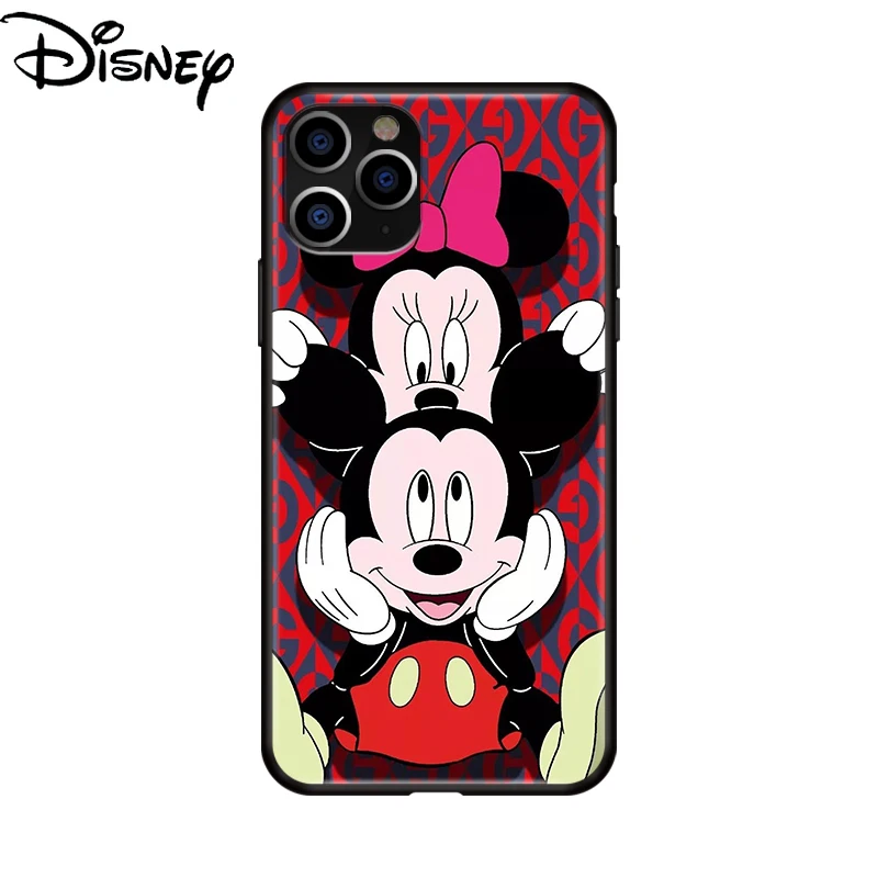 

Disney cartoon Mickey tempered glass phone case for iphone xr/8plus/11promax/couple phone cover xs/11pro/xsmax/7PLUS/xr/12pro/12