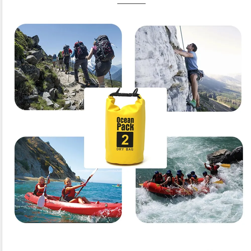 

2L Waterproof Dry Bag Camping Rafting Storage Dry Pocket Floating Pack Sack Swimming Kayaking River Trekking