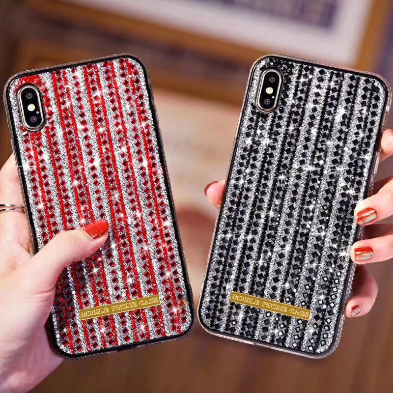Роскошный Блестящий Мягкий силиконовый чехол для iphone 6 7 plus 8 X XS XR MAX|Бамперы| |