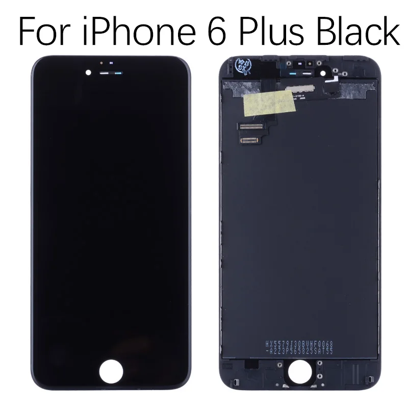 Black 6 Plus AAA OEM Дисплей для iPhone 6 6S 6 Plus 6S Plus LCD в сборе с тачскрином на рамке черный белый - Цвет: Black 6 Plus
