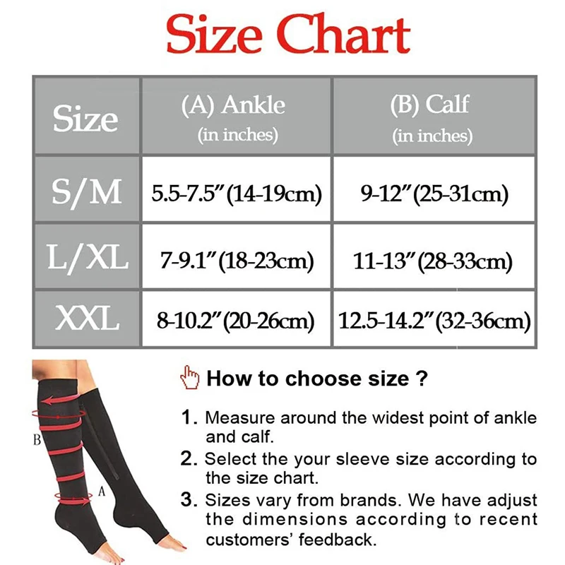 

Burn Fat Zipper Compression Socks Women's Slim Sleeping Beauty Leg Prevent Varicose Veins Socks Medias