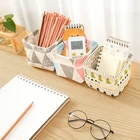Настольная коробка для хранения из хлопка и льна, органайзер для канцелярских принадлежностей, корзина для хранения туалетного столика, косметики и мелочей, Сортировочная коробка