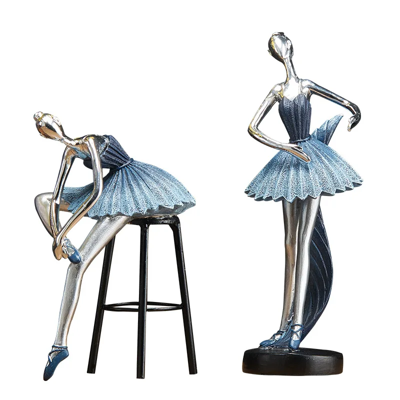 

Modern creative ins Nordic ballet girls resin ornaments study bookcase decorative furnishings between model rooms