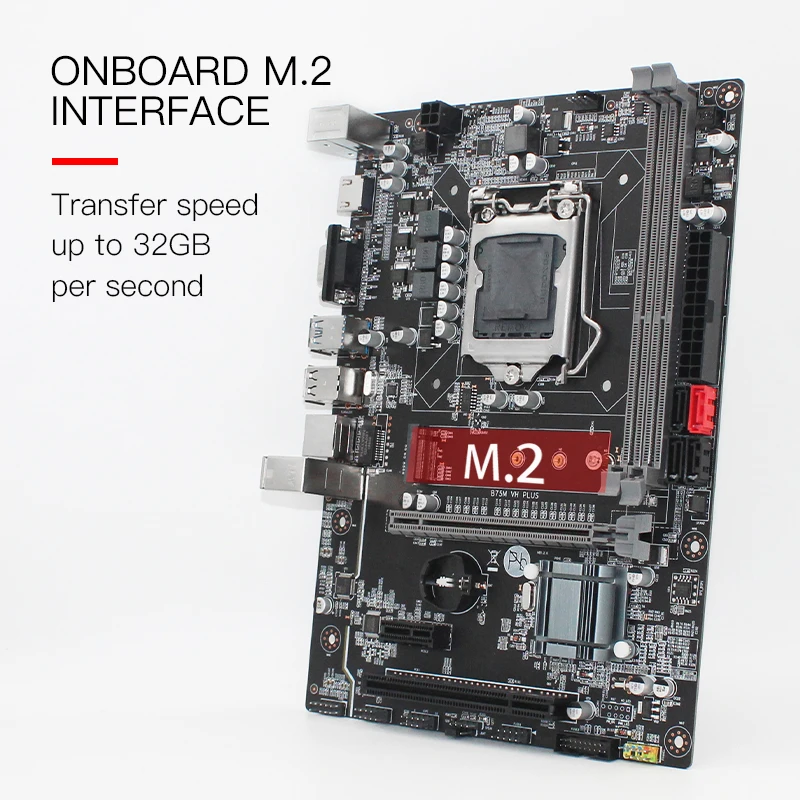Verkauf B75 Desktop Motherboard Set Kit LGA 1155 Mit Intel I7 3770 Prozessor 8G(2*4G) DDR3 RAM Speicher Mico-ATX Pci-e 2,0 M.2 NVME