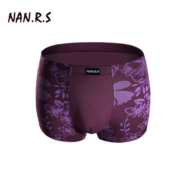 nan wine red Новое мужское нижнее белье мужские боксеры мужские сексуальные трусы для мужчин трусы боксеры Cuecas мягкие облегающие трусы Cueca Boxer мужские XXXL - Цвет: nan wine red