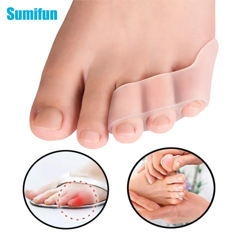 2 шт. три отверстия маленький палец ноги сепаратор Прозрачный буйон боли