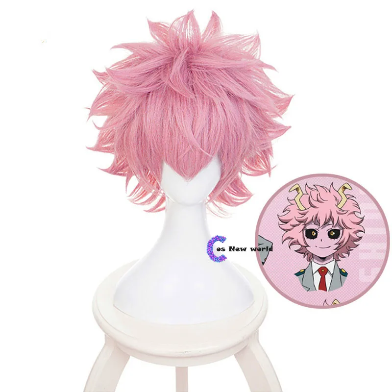 

2020 Boku no Hero Academia Mina Ashido Wig Cosplay Costume My Hero Academia Men Women Short Synthetic Hair Party Role Play Wigs