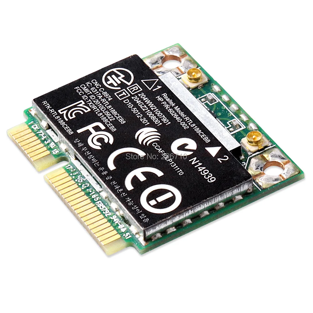 Беспроводная Wi-Fi WLAN-карта Realtek RTL8188CEB8 602640-001/ 602993-001 BlueTooth BT 2 4G Mini PCI E 802.11n для HP 4530S CQ57 |