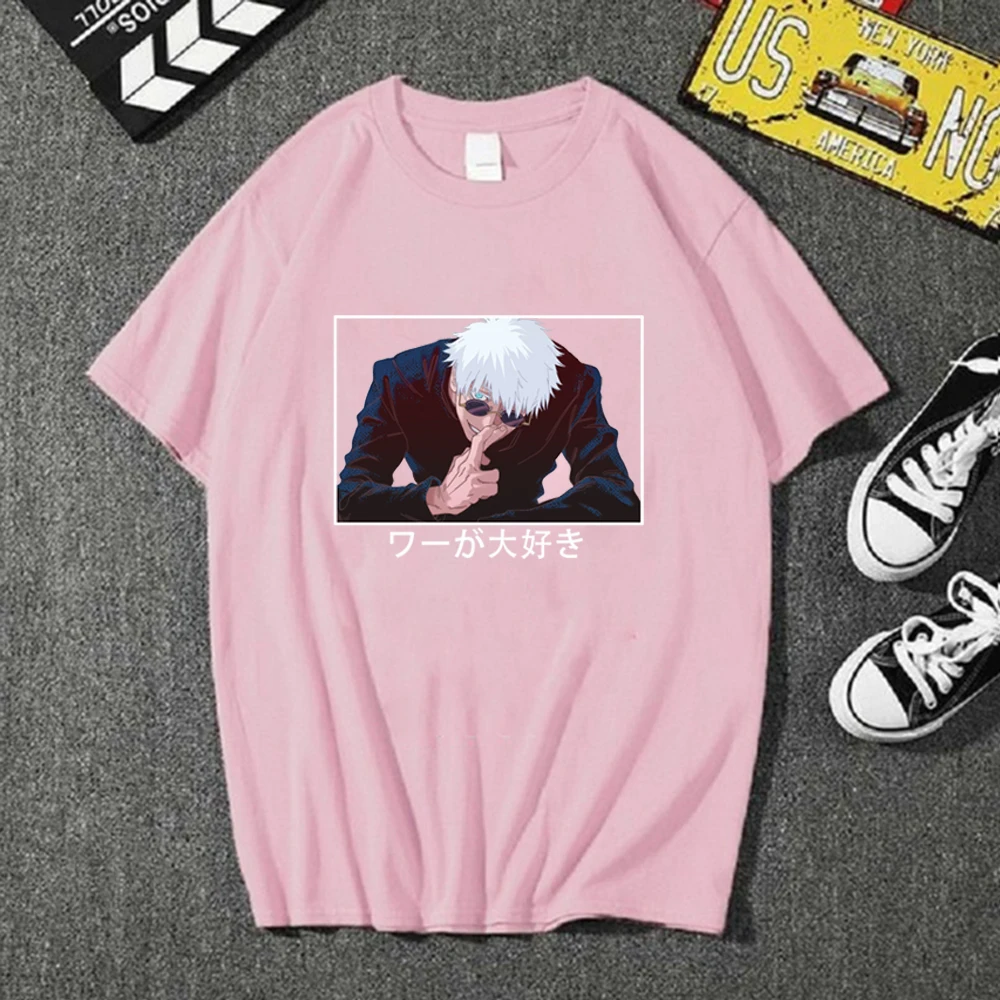 

Uniex T-shirt Satoru Gojo Hot Anime Fashion Casual Hip Hop
