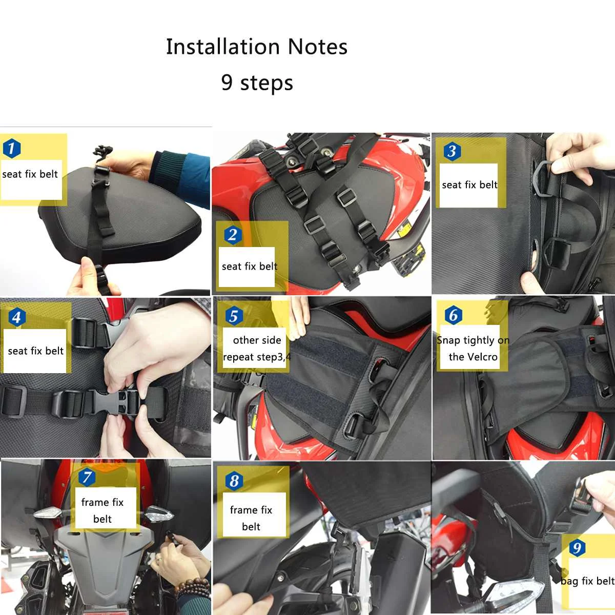 

New 58L Motorcycle Cafe Racer Helmet Travel Bags Waterproof Suitcase Oxford Cloth Motocross Saddlebags w/Raincoat Universal