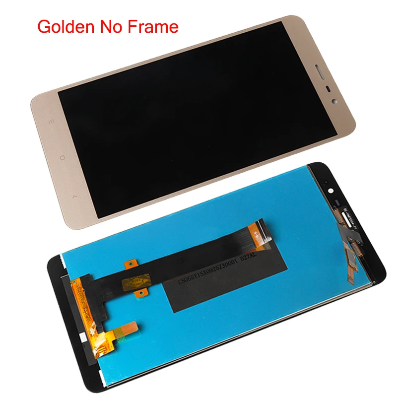 Для Xiaomi Redmi Note 3 ЖК-дисплей+ сенсорный экран+ рамка дигитайзер панель аксессуары для планшета для Redmi Note 3 Pro Prime 150 мм 5,5 дюйма - Цвет: Golden without frame