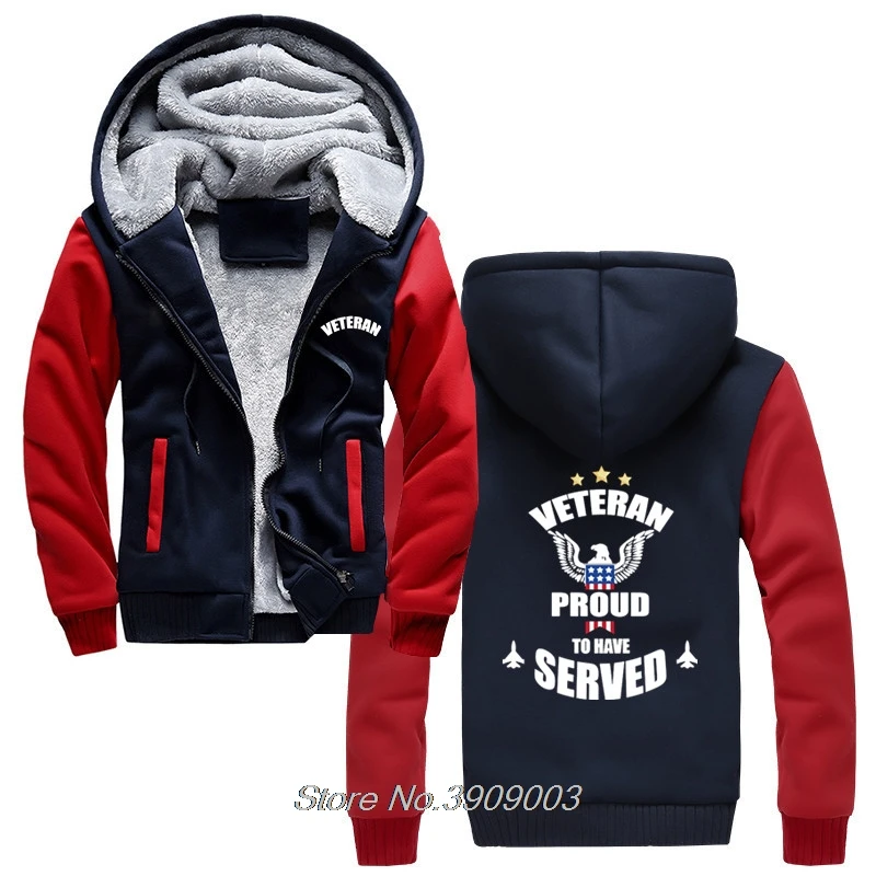 

New Winter Fashion Cool Jacket Veteran Proud To Have Served Military Army Navy Air Force Sweatshirts Casual Hoodie Streetwear