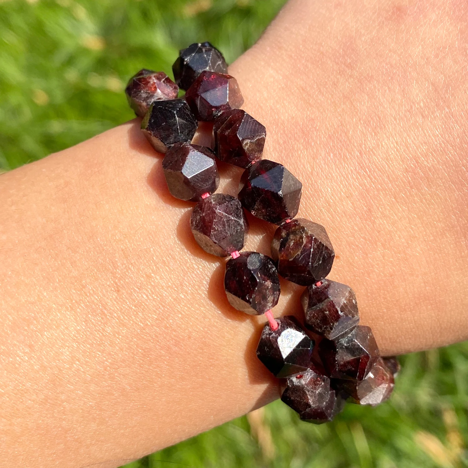 Бусины Из граненого темно-красного граната 15 дюймов 6 8 10 мм |