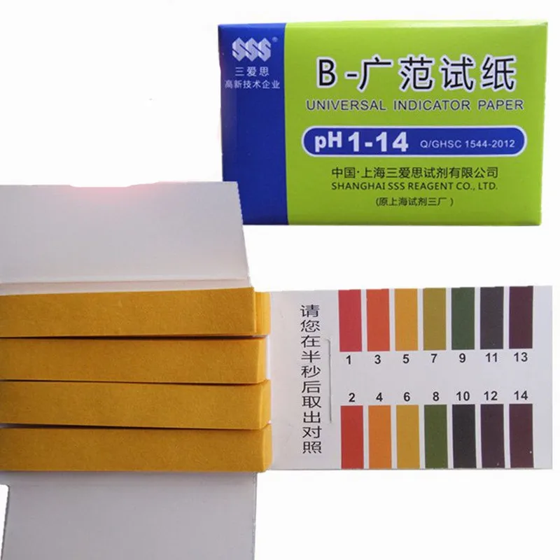 

1set/80Pcs Professional 1-14 pH Litmus Paper PH Test Strips Water Cosmetics Soil Acidity Test Strips With Control Card