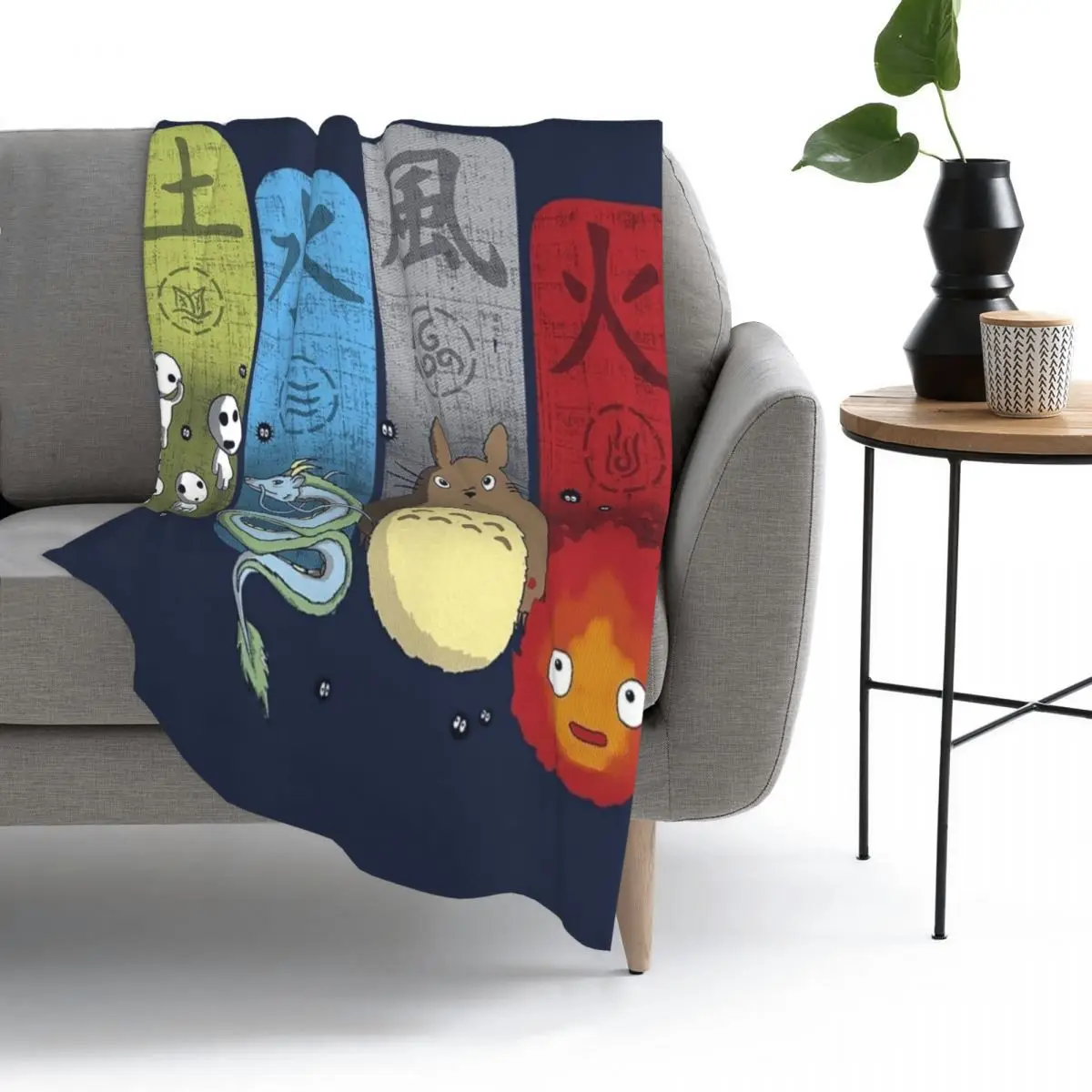 

Зимнее утолщенное одеяло из кораллового флиса четырех моих соседей Тоторо, бархатное пушистое одеяло, домашний диван, постельное белье для ...