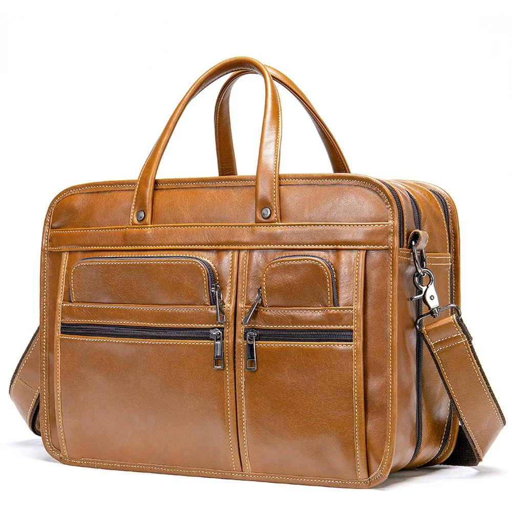 

Роскошные портфели, сублимационные кожаные мужские портфели для ноутбука, мужские портфели на плечо, офисные мужские деловые принадлежнос...