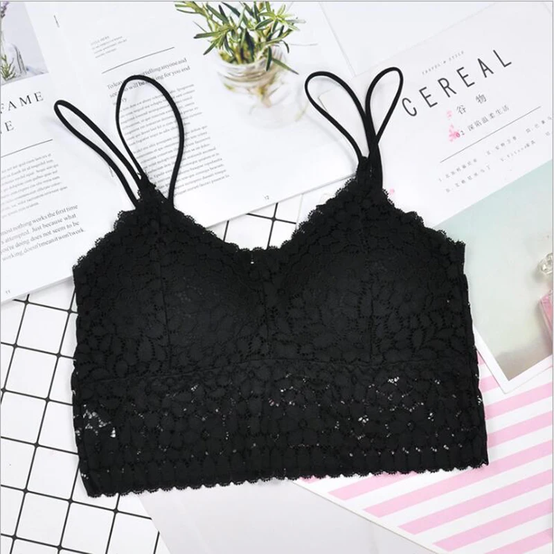 Women's Bra New Arrival Women Push Up Wireless Lace Top Plus Size Bralette Underwear Lingerie Full Cup | Женская одежда