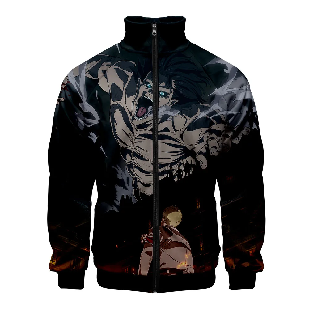 

Hot Sale Attack on Titan Stand Collar Jacket Men/Boys Fashion Cool Long Sleeve Collar Jackets Casual Sweatshirts Clothes