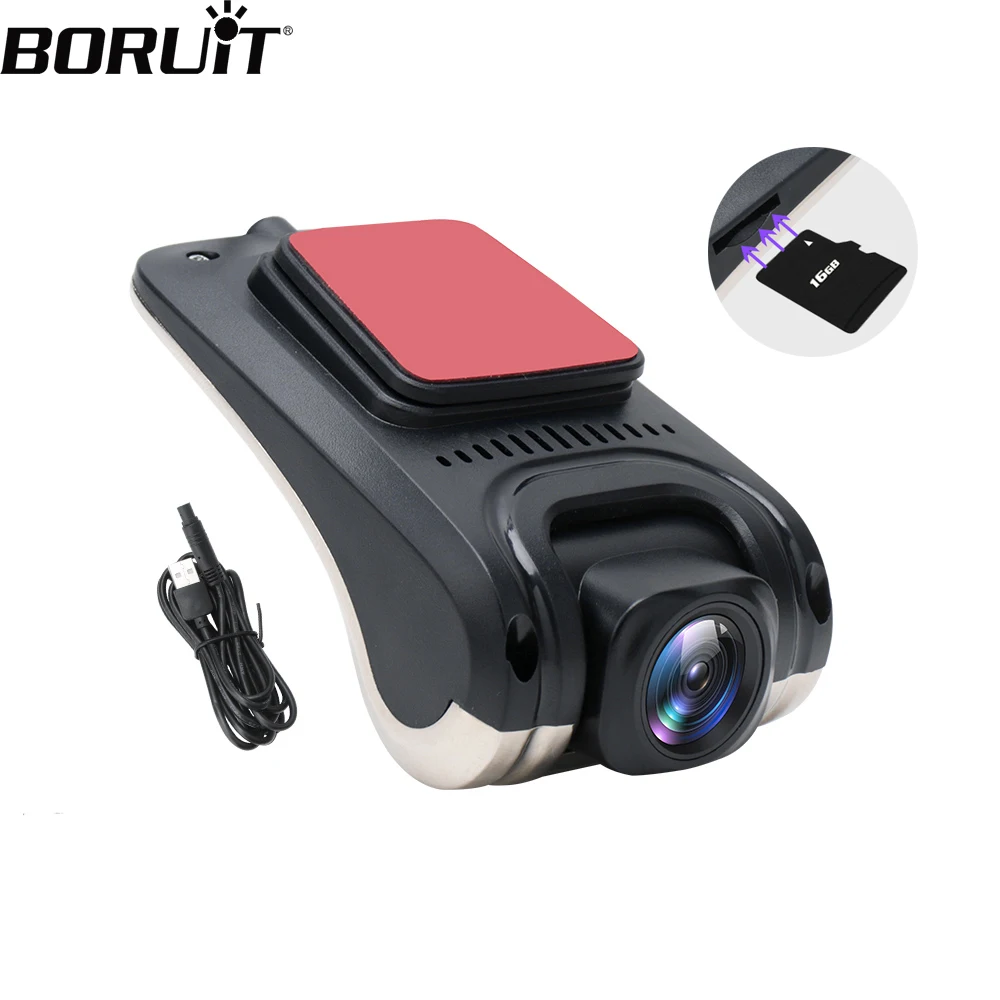 BORUiT USB ADAS Автомобильный видеорегистратор камера Full HD 720P для вождения видео регистратор камера gps слежение ночное видение видеорегистратор для системы Android
