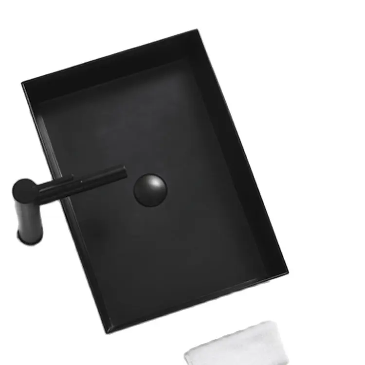 Скандинавский белый умывальник над прилавком для ванной комнаты черный