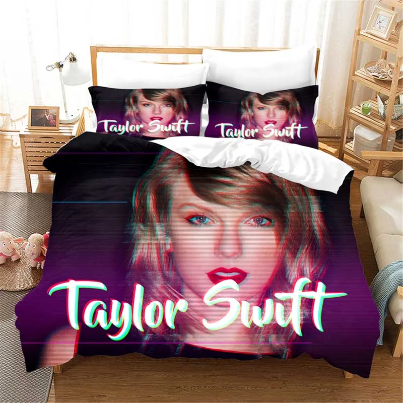 Taylor Girl Singer Celebrity 3d комплект постельного белья пододеяльники наволочки Taylor 1989 Комплект постельного белья s постельное белье - Цвет: 4