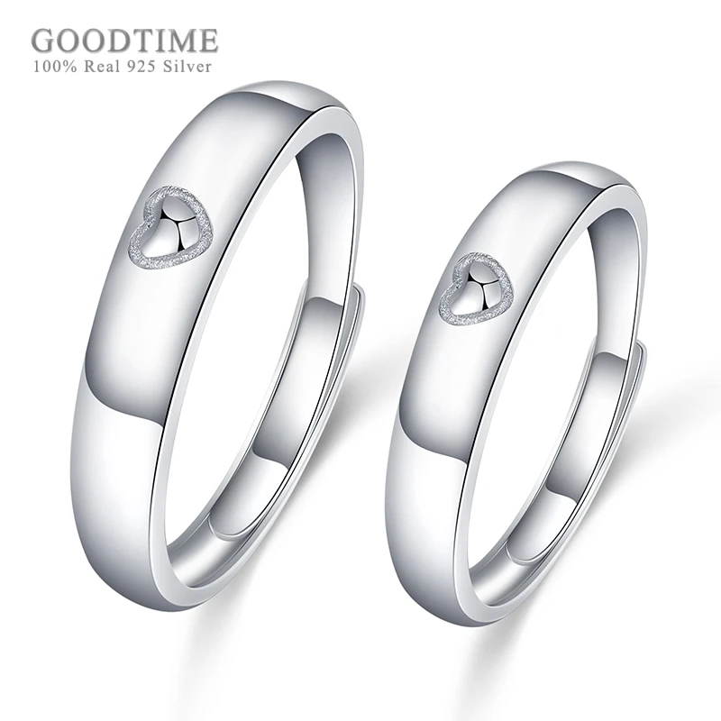 

Fashion Rings Sterling Silver Jewelry 925 Silver Ring Love Heart Wedding Anniversary Couples Rings For Valentine's Day Women Man