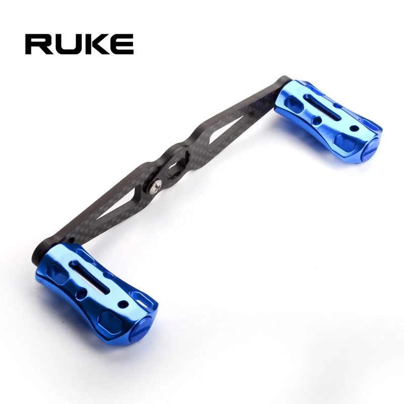 

Ruke Fishing Reel Handle Carbon Fiber Handle With Alloy Knob Rocker Accessory Hole size 8X5/7x4mmm Suit for Abu Daiwa Shimano