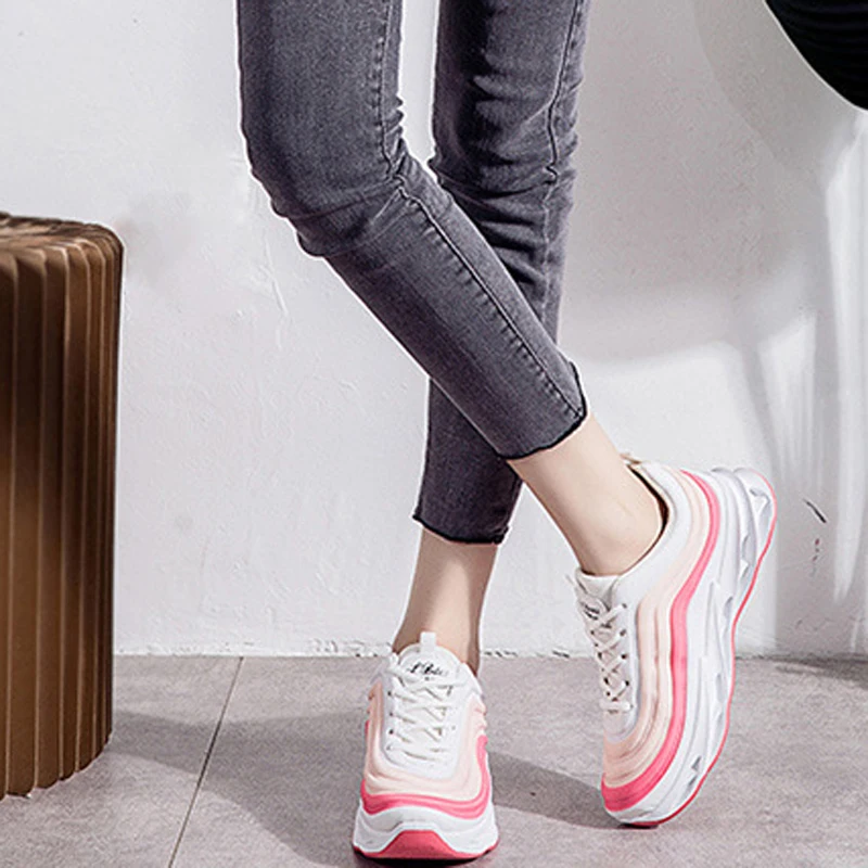 

2 pcs Woman Canvas Sport Flat Shoes Shoes Lace Up Shallow Fashion Woman Vacation Platform Female Shoes , free insoles lykj-yx