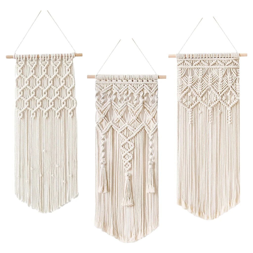 

Богемная хлопковая веревка гобелен из макраме ручная работа художественное ремесло