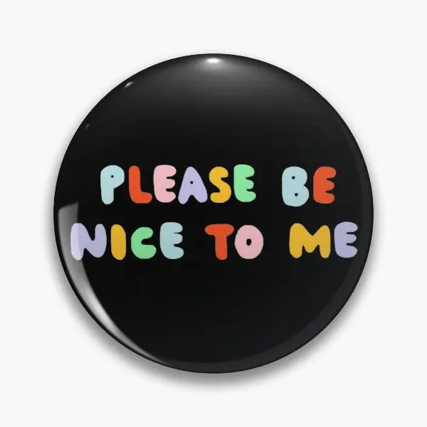 

Please Be Nice To Me The Peach Fuzz Soft Button Pin Metal Women Gift Decor Jewelry Hat Brooch Collar Fashion Creative Lapel Pin
