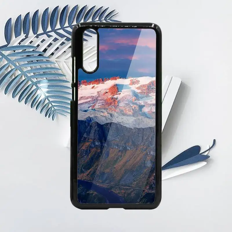 

Art Minimalist mountain painting Phone Case PC For Samsung galaxy S note 8 9 20 10 e lite2019 plus pro ultra