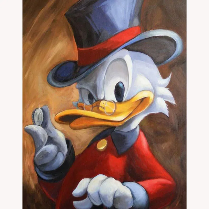 

Disney Donald Duck 5D DIY Diamond Painting full Square Round Diamond Embroidery Cross Stitch Rhinestone Mosaic decor for GIft