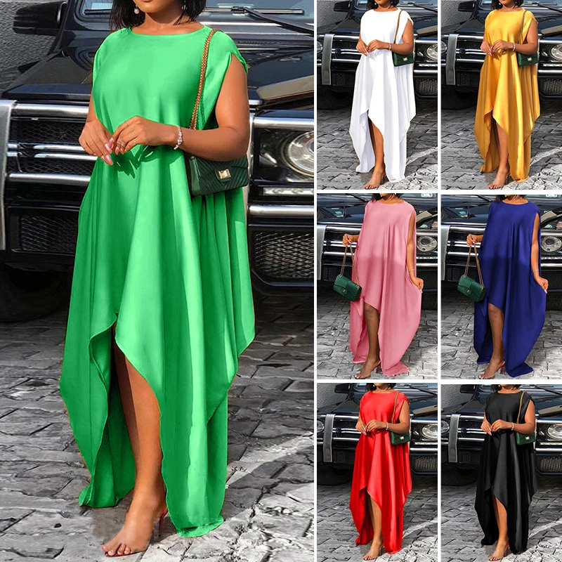 Женское вечернее платье винтажное асимметричное длинное макси 2022 VONDA пляжный